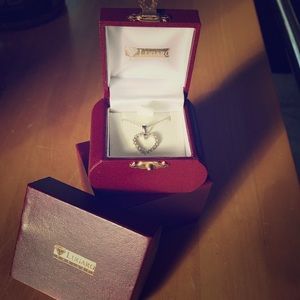 White gold and diamond necklace